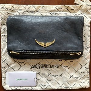 Zadig & Voltaire clutch (Marine color) never used still has tags on it